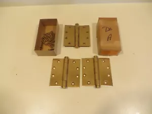 3 LAWRENCE BB4101 4 1/4"x4 1/4" BALL BEARING HINGE SATIN BRONZE W/SCREWS NOS - Picture 1 of 6