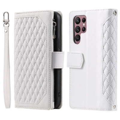 Funda tipo billetera de cuero con cremallera abatible para Samsung A14 A51A71 A22A32A52 A13A33A53A73 5G Foto 1 de 4