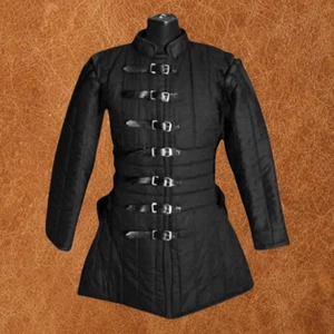 Medieval Quilted Gambeson , Woman Clothing-SCA Larp , Medieval Female Armo - Picture 1 of 6