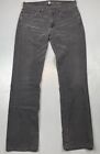 7 For All Mankind Jeans Mens 33x33* Black Carsen Straight Leg Faded Whiskers 31