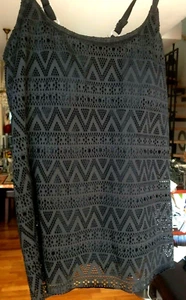 Badekostüm Top + Hose Shirt Spitze Badeanzug Schwarz Zweiteiler - Bild 1 von 12