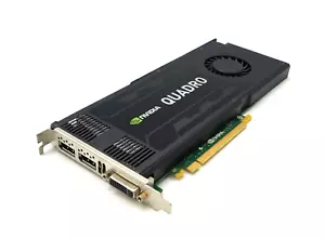 Gaming NVIDIA Quadro K4000 3GB DDR5 GPU High Profile Bracket 2x DPORT/DVI. - Picture 1 of 6