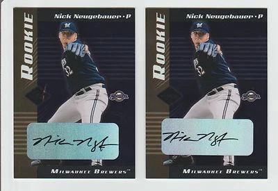 NICK NEUGEBAUER 2001 LEAF LIMITED AUTOGRAPHED ROOKIE CARDS CARDS /750 BREWERS - Image 1 of 2