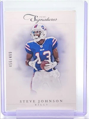 STEVE JOHNSON 2012 PANINI PRIME SIGNATURES FOOTBALL BILLS /499 Q0333 - Image 1 of 2