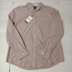Chaps Seacoast Wash Oxford Woven Hemd Herren XL Oxford Granatapfel gestreift - Bild 1 von 8