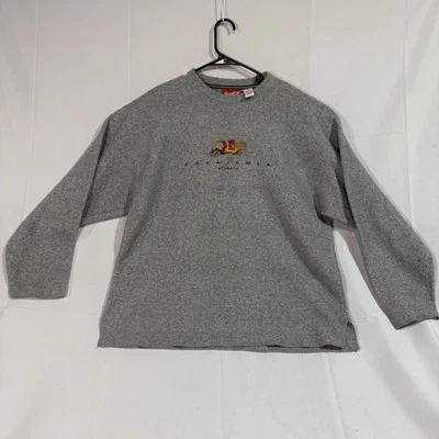 Suéter Vintage Años 90/Y2K Coca-Cola Cuello Redondo Bordado Gris Grande Foto 1 de 4