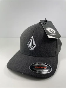 Volcom Flexfit Dri-fit Full Stone Dark Heather 3D Logo Hat Cap New! L/XL - Picture 1 of 4