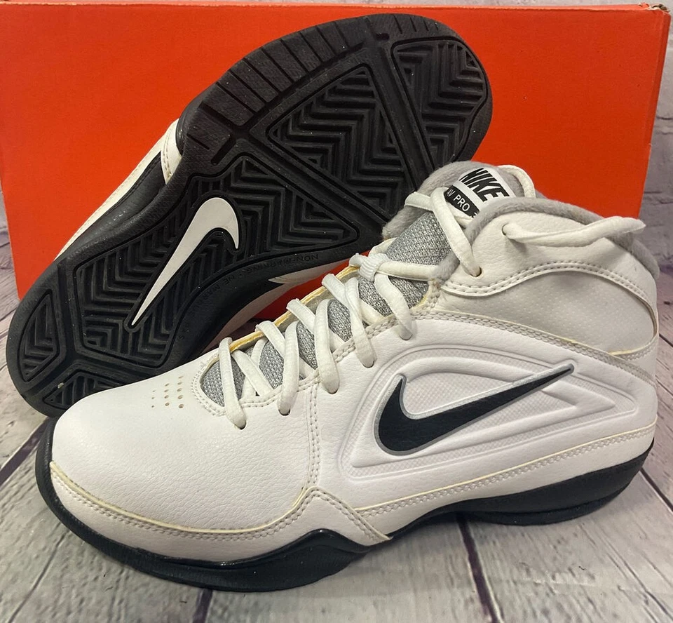 NEW Youth Nike AV Pro 3 Grade School Preschool Basketball Shoes White/Black 6.5Y - Image 1 of 1
