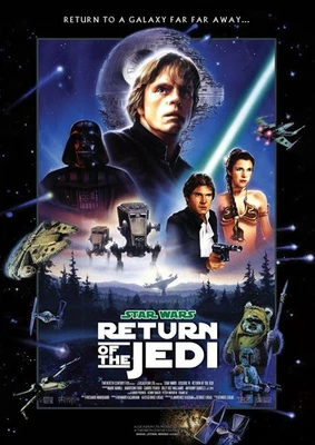 1983 Star Wars VI Return Of The Jedi 40th Movie Poster 11X17 Vader & Luke 🔥 - Image 1 of 3
