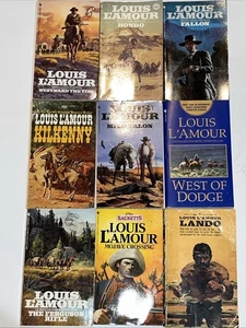 Lot of 9 Louis L’Amour Western Paperback Books Vintage Cowboy Adventure - Bild 1 von 19