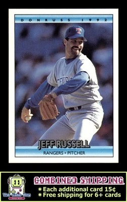 1992 Donruss #129 Jeff Russell Texas Rangers - Image 1 of 2