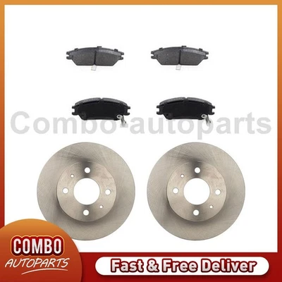 Rotores de disco delanteros almohadillas semimetálicas para Dodge Verna 2004 2005 2006 Foto 1 de 4