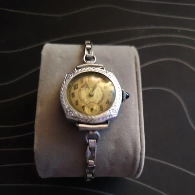 Reloj Vintage Art Deco Bulova Oro Blanco 14K Relleno 15 Joyas Damas - Funciona Foto 1 de 3