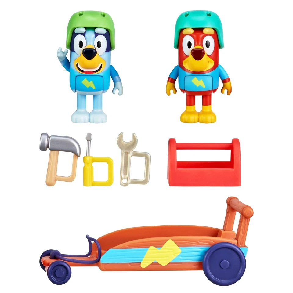 Bluey Rusty & Bluey's Go-Kart Set Vehicle and Figures