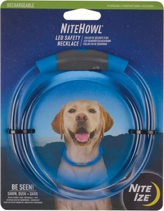 Nite Ize NiteHowl Rechargeable Blue LED Saftey Necklace for Dogs 12-27in. - Picture 1 of 8