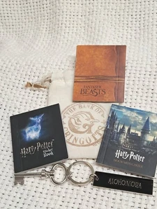 The Bank Of Gringotts Cloth Pouch Bag w/ Harry Potter books & alohonora key  FED - Picture 1 of 8