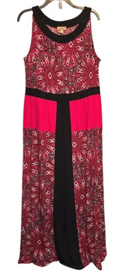 One World Live and Let Live Multicolor Stretchy Sleeveless Long Dress Size XL - Image 1 of 2