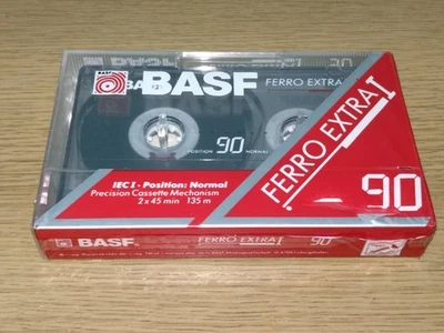 BASF FERRO EXTRA I 90 Normal position Type1 New Sealed blank Audio cassette tape - Image 1 of 4