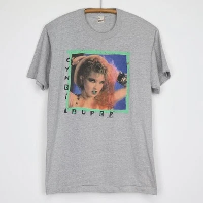 Vintage 1984 Cyndi Lauper unisex grey t-shirt S-5XL QT3607 - Image 1 of 2