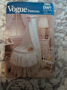 Vogue Craft Sewing Pattern 2869-Bassinet-Comforter-Curtain-Vintage-1987-Baby - Picture 1 of 1