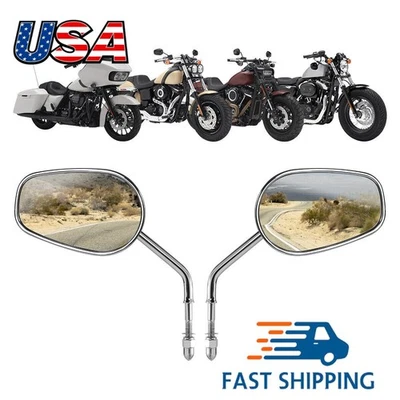 Espejos retrovisores 8 mm para Harley-Davidson Low Rider Night Train Wide Glide Foto 1 de 4