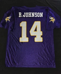 Minnesota Vikings Brad Johnson #14 Jersey Mens Lg Purple NFL Players Inc NFL 90s - Picture 1 of 6