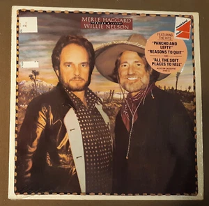 Willie Nelson & Merle Haggard Poncho & Lefty by Epic Records 33rpm LP shrinkwrap - Picture 1 of 3