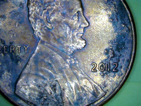 US Coins 2012 1c Penny date 20112 error blister error ear tag error nice error Cover