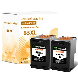 Cartucho de tinta negro 65XL 2PK 65XL para HP DeskJet 3750 3755 3758 3760 3762 3764 - Imagen 1 de 9