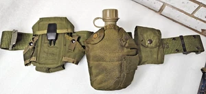 US Army Water Canteen LC-2 Green Canteen Cover And Utility Ind. Belt Size Large - Picture 1 of 8
