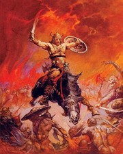 08559 FRANK FRAZETTA CONAN THE CONQUEROR BERSERKER FINE ART LAMINATED POSTER US