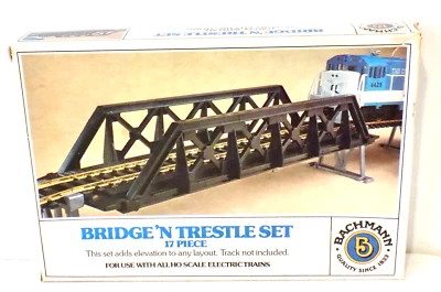 New Bachmann Bridge 'N Trestle 17 Piece Set For All HO Scale Electric Trains  - Image 1 of 3