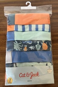 Cat & Jack Size XL (14)Multicolor Cotton 7 Pack Briefs Underwear - Picture 1 of 2