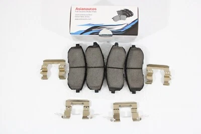 Pastillas de freno delanteras de cerámica completa Asianautos con hardware para Nissan Cube 2009-2014 Foto 1 de 4