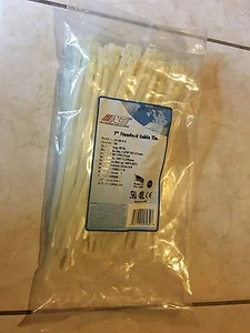 ACT AL-07-50-9-C 7" Cable Ties, Clear, Bag 100 PC, Made In The USA Natural-Nylon - Picture 1 of 5