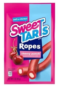 SweeTarts Ropes 3 oz CHERRY PUNCH Soft & Chewy Sweet Tarts Candy ** BB 5/2025 ** - Picture 1 of 4