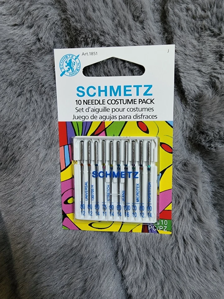 Paquete de 10 disfraces de agujas Schmetz - agujas para máquina de coser 1851 - agujas surtidas Foto 1 de 1