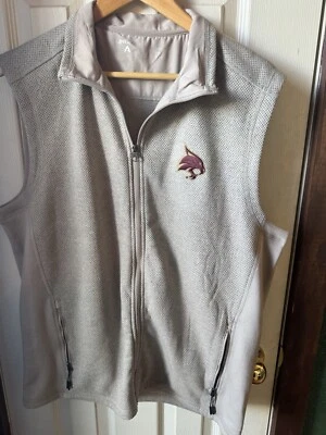 Chaleco beige para hombre de la Universidad Estatal de Texas, grande, marca Antigua Foto 1 de 4
