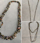 Fashionable Multi Purposes Long Beaded Necklace Or As Bracelet L 22.5” (57cm)