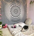 Indian Queen Black Ombre Mandala Cotton Ethnic Tapestry Traditional Bedsheets