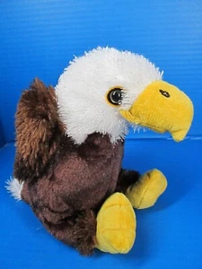 Ganz Webkinz Bald Eagle Plush 8" HM214 No Code Brown White Bird Stuffed Animal - Picture 1 of 6