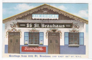 Postal de lino St Brauhaus Bavarian Restaurant 86th St New York City - Imagen 1 de 1
