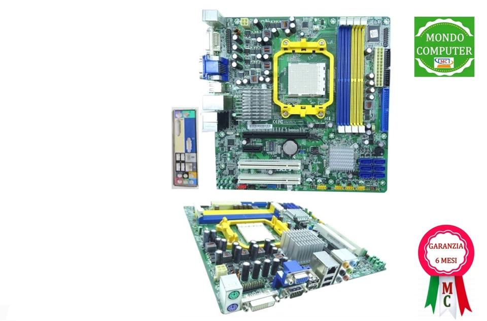 SCHEDA MADRE SOCKET  AM2 ACER RS780M03A1 + LAMIERA BACK PANEL - Immagine 1 di 1