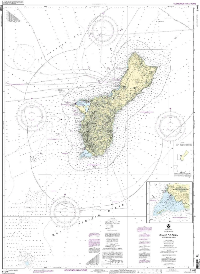 NOAA Chart Marianas Island of Guam Territory of Guam; Cocos Lagoon 10th Ed.81048 - Image 1 of 1