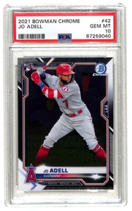 2021 Bowman Chrome #42 Jo Adell rookie RC card PSA 10 Nationals