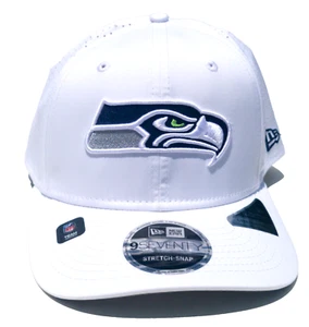 New Era Seattle Seahawks 9SEVENTY White Hat Stretch-Snap OSFM – Official NFL Cap - Picture 1 of 13