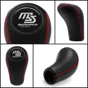 MAZDASPEED GEAR KNOB RED STITCHED 323 FAMILIA 626 CX-7 MX-3 MX-5 MIATA MX-6 RX-7 - Picture 1 of 6