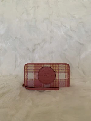 Novo com etiquetas Coach Xadrez Dempsey Grande Telefone Pulseira - Taffy Multi - Imagem 1 de 4