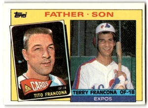 1985 Topps Tito Francona/Terry Francona #134 St. Louis Cardinals/Montreal Expos - Picture 1 of 2