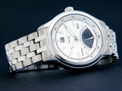 Cavadini Herrenuhr SWORDSMAN Retro GMT-Zeiger massiv Edelstahl CV-1245 45mm - Bild 1 von 2